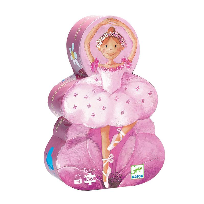 Djeco - Puzzle Ballerine à fleurs 36 pièces