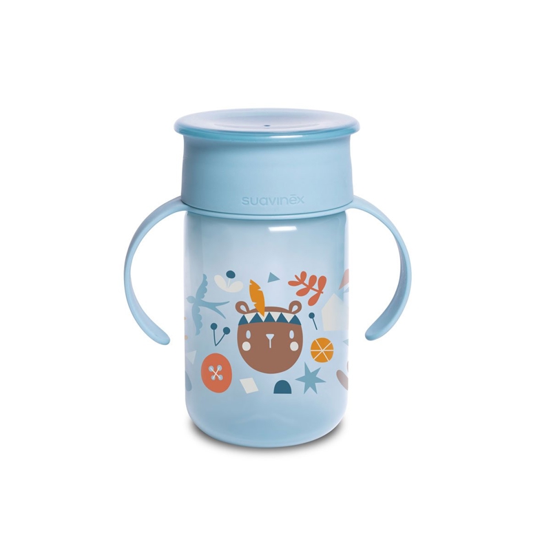 Suavinex - Tasse à anses 360° bleue 12 mois et + Suavinex