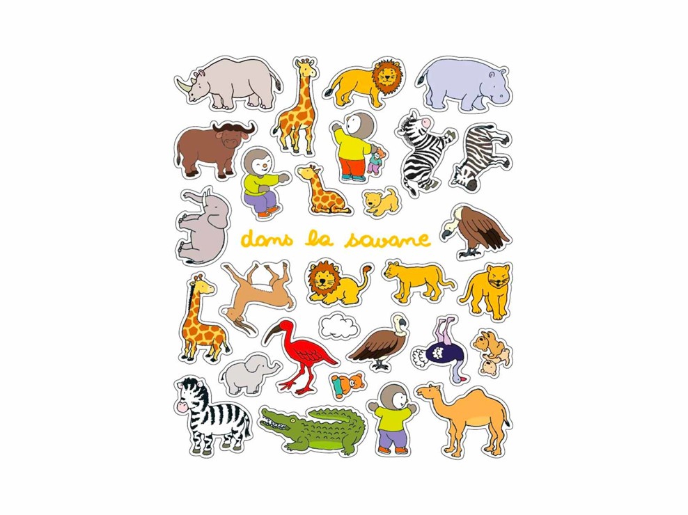 Livre T'Choupi Le grand cahier d'autocollants les animaux - Nathan Jeunesse 2