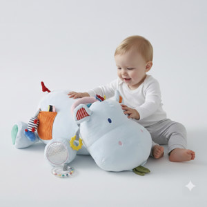 Peluche multi activités Axel l'hippo Oxybul