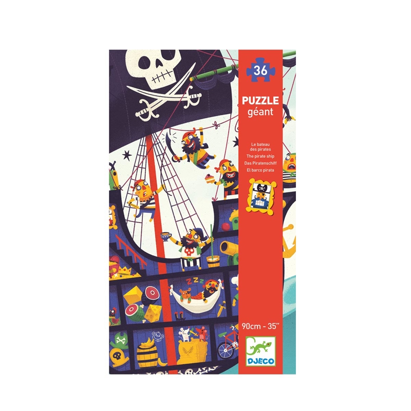 Djeco - Puzzle Le bateau de pirate 36 pièces