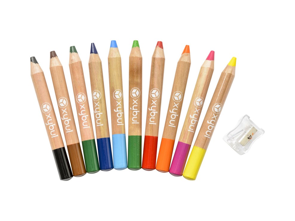 10 crayons des petits + taille crayons Oxybul 2