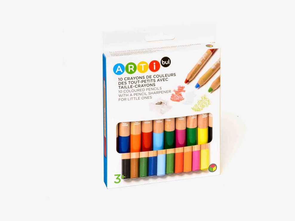 10 crayons des petits + taille crayons Oxybul 1