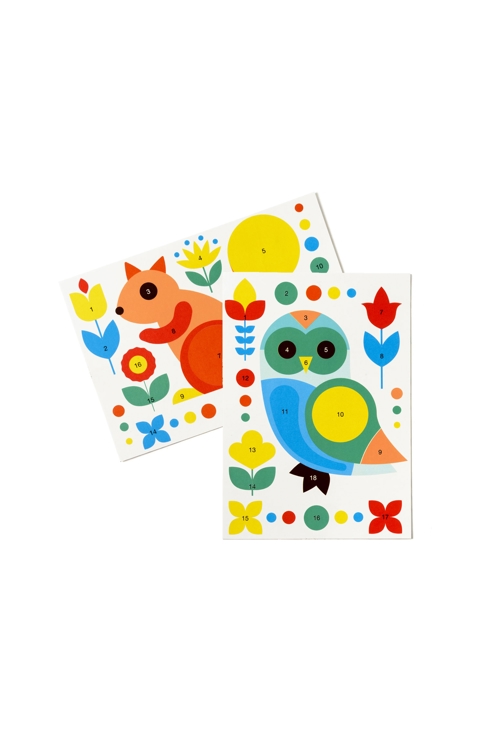 Atelier mosaïques feutrine animaux de la forêt Oxybul