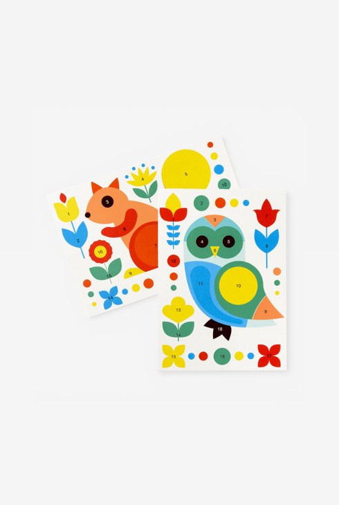 Atelier mosaïques feutrine animaux de la forêt Oxybul