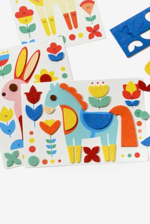 Atelier mosaïques feutrine animaux de la forêt Oxybul 2