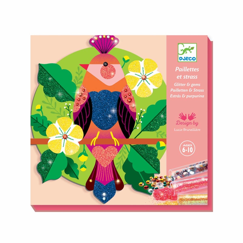 Djeco - Coffret paillettes et strass Paradiso