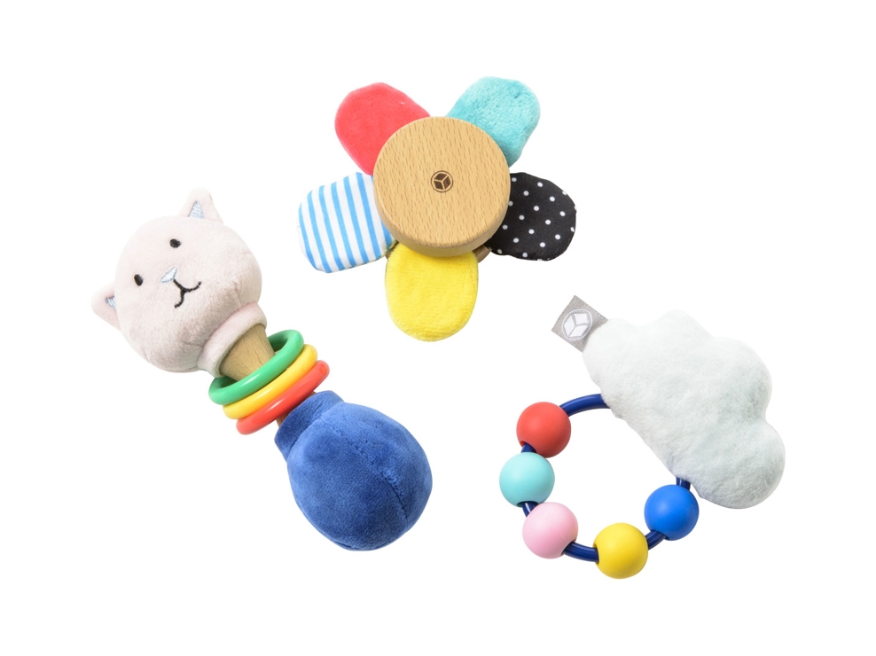 Coffret 3 hochets multi-sensoriels Oxybul 1