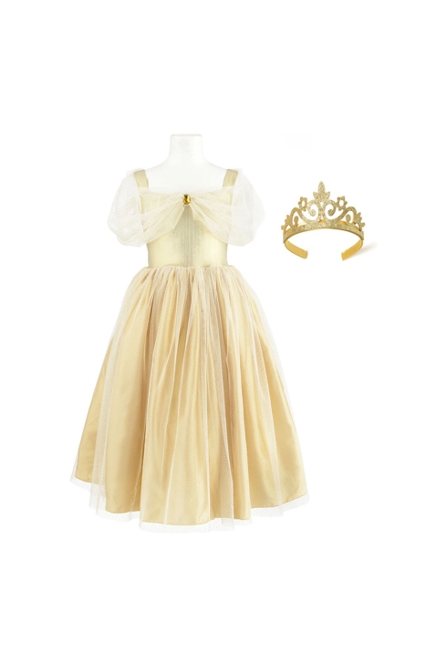 Déguisement robe de princesse Dorée 8-10 ans Oxybul