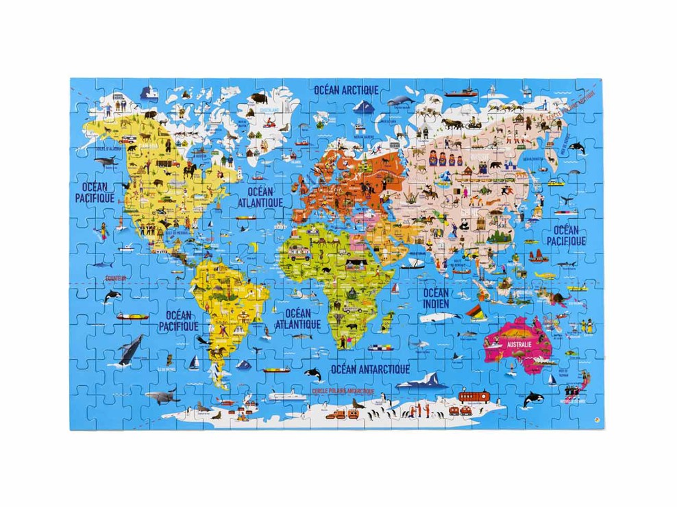 Puzzle du monde 200 pièces Oxybul 2