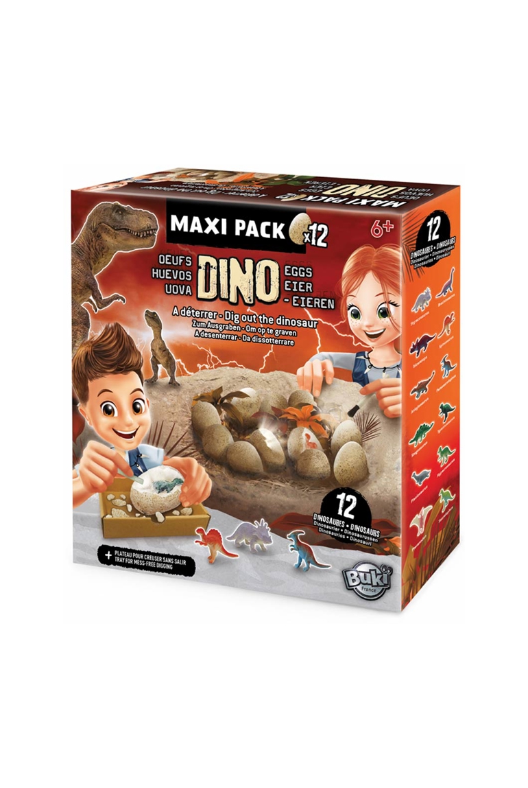 12 maxi oeufs dinosaures à déterrer Buki 1