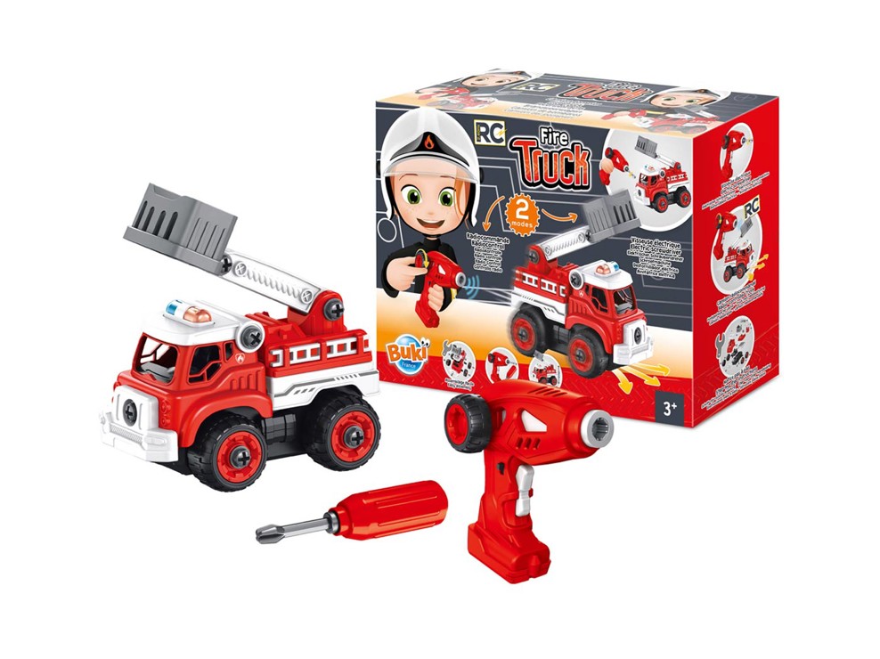 Camion de pompier télécommandé à construire Buki 1