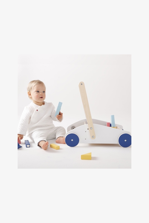 Chariot de marche et blocs de construction Oxybul