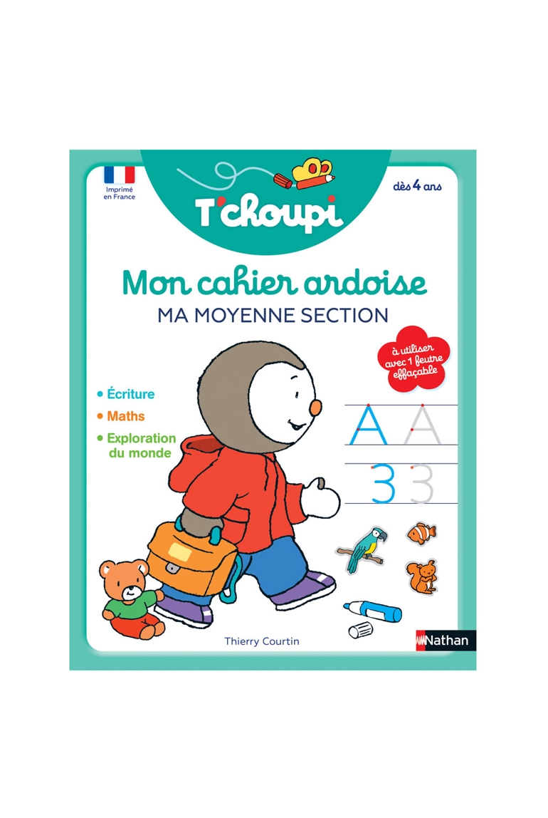 Livre T'choupi Mon cahier ardoise MS - Nathan Jeunesse 1
