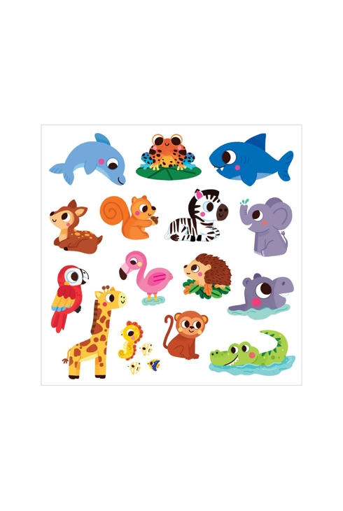 Pochette Stickers épais, animaux - Gründ