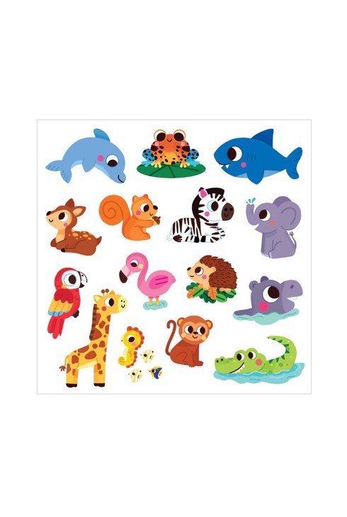 Pochette Stickers épais, animaux - Gründ