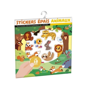 Pochette Stickers épais, animaux - Gründ 1