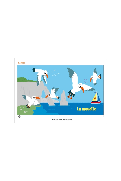 Livre sonore La mer, avec un cherche et trouve - Gallimard Jeunesse