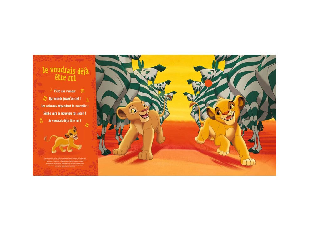 Livre sonore Roi Lion mes premières chansons - Hachette Jeunesse 2