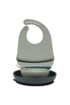 Coffret repas avec bavoir en silicone vert Nattou 1