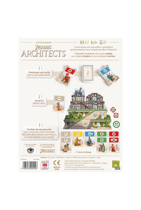 Jeu de société 7 wonders architects Asmodée