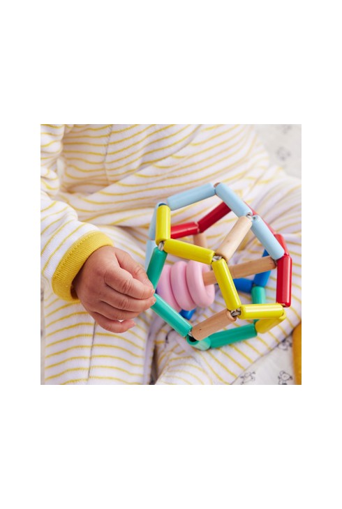 Hochet d'éveil souple en bois Oxybul