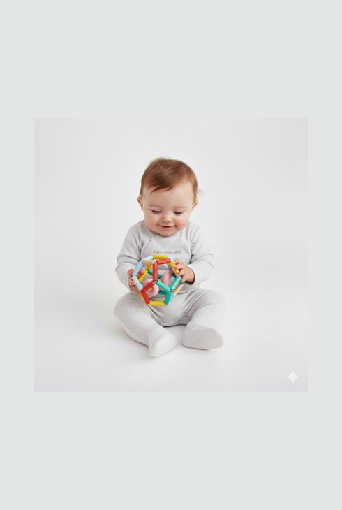 Hochet d'éveil souple en bois Oxybul