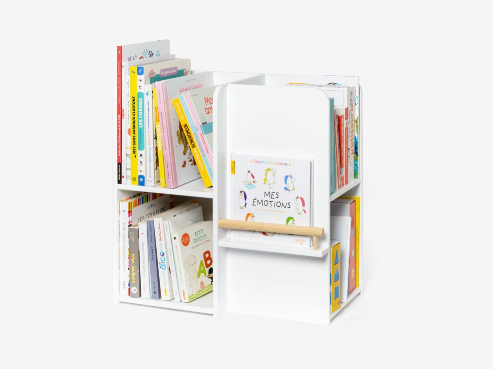 Petite bibliothèque multifaces blanc Oxybul 1