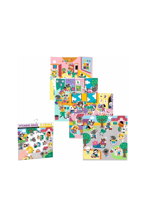 Pochette Stickers épais, à l'école - Gründ 1