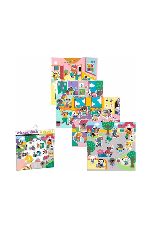 Pochette Stickers épais, à l'école - Gründ 1