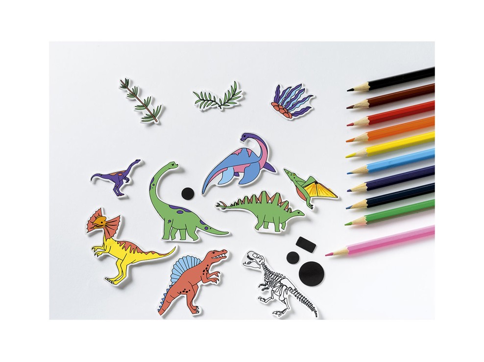 Atelier magnets plastique fou dinosaures Oxybul 2