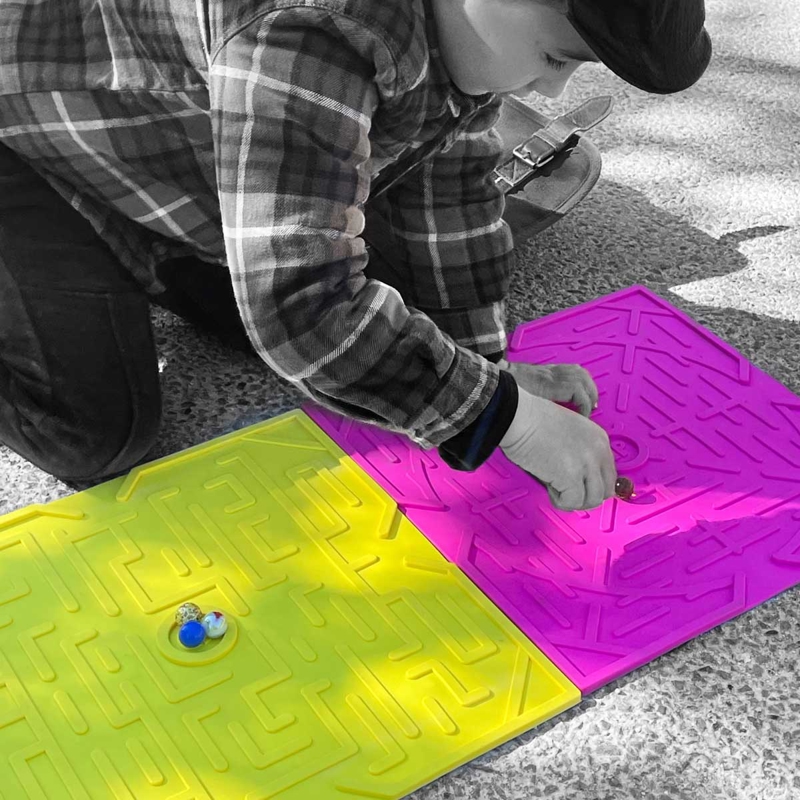 Gameplak - Tapis de jeu pour billes jaune GAMEPLAK - Dès 3 ans - IDKids