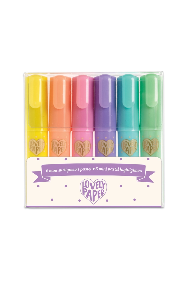 6 mini surligneurs pastel Djeco 1