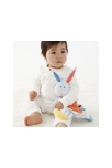 Doudou Lapin rayé gris Oxybul 2