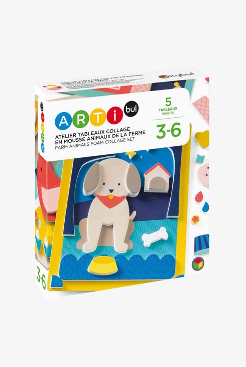 Atelier mosaïques en mousse animaux de la ferme Oxybul 1