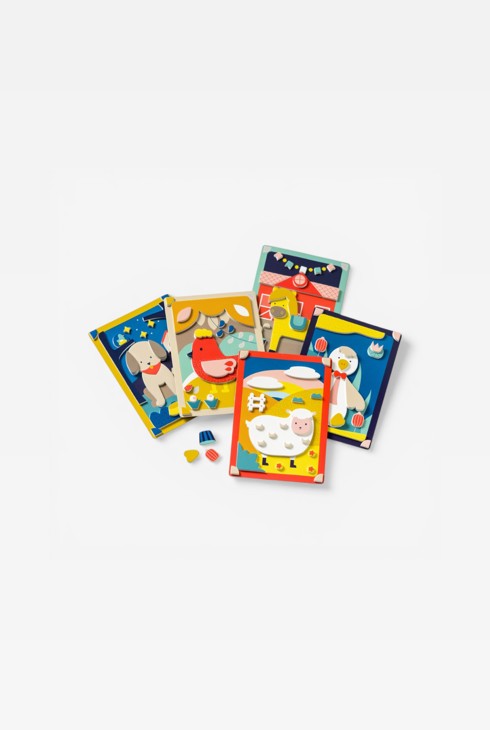 Atelier mosaïques en mousse animaux de la ferme Oxybul 2