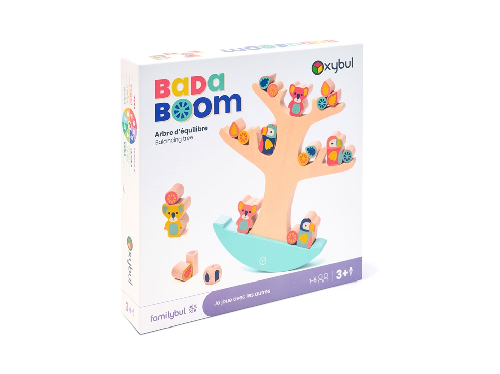 Jeu de société l'arbre d'équilibre Badaboom tropical Oxybul 1