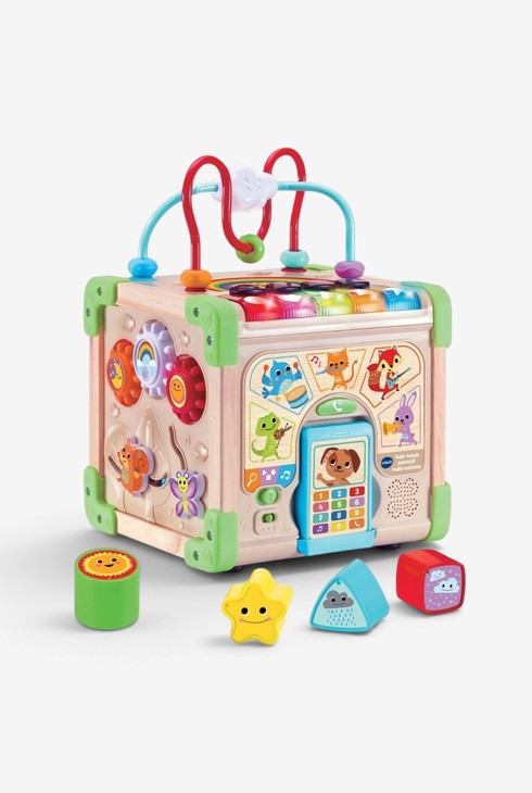Cube nature interactif bois multi activités Vtech 1