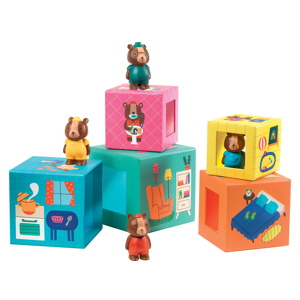 Jeu de cubes et famille ours TopaniHouse Djeco 1