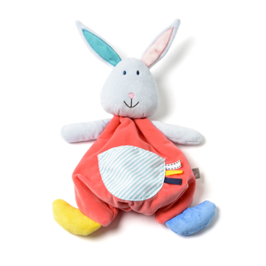 Doudou lapin corail Oxybul 1