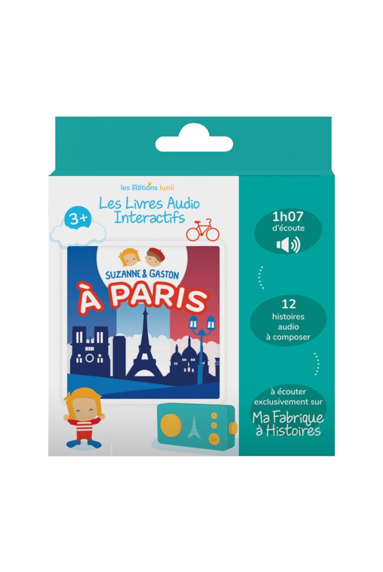 Coffret livre audio, Suzanne et Gaston à Paris Lunii 1