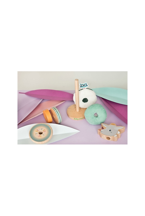 Pyramide bois et tissu Joe le dragon Lilliputiens