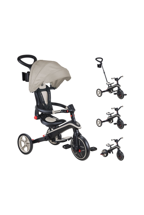 Tricycle pliable explorer 4 en 1 taupe Globber 1