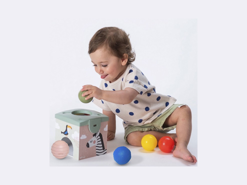 Cube magique 3 jeux évolutifs balles tissus cartes Taf toys 2