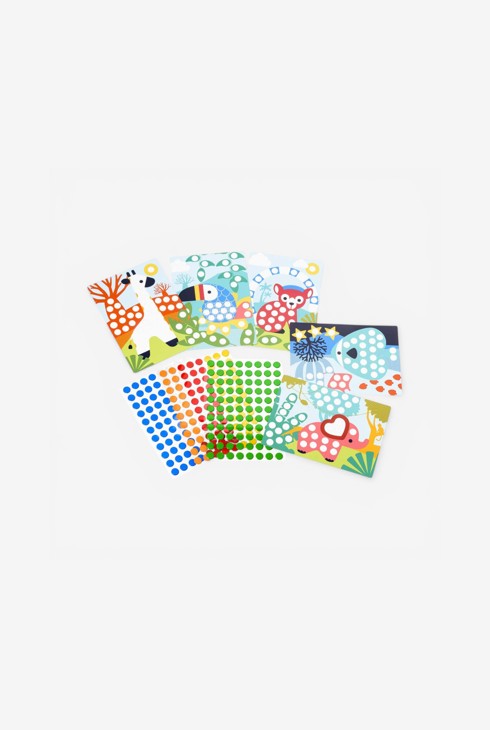 Atelier gommettes animaux exotiques Oxybul