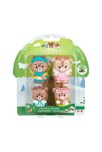 Lot de 4 personnages famille Renne Klorofil 1