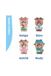 Lot de 4 personnages famille Renne Klorofil 3