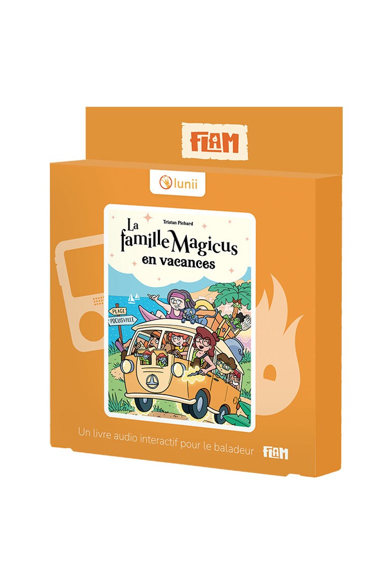 Livre audio interactif pour FLAM, La famille Magicus part en vacances Lunii 1