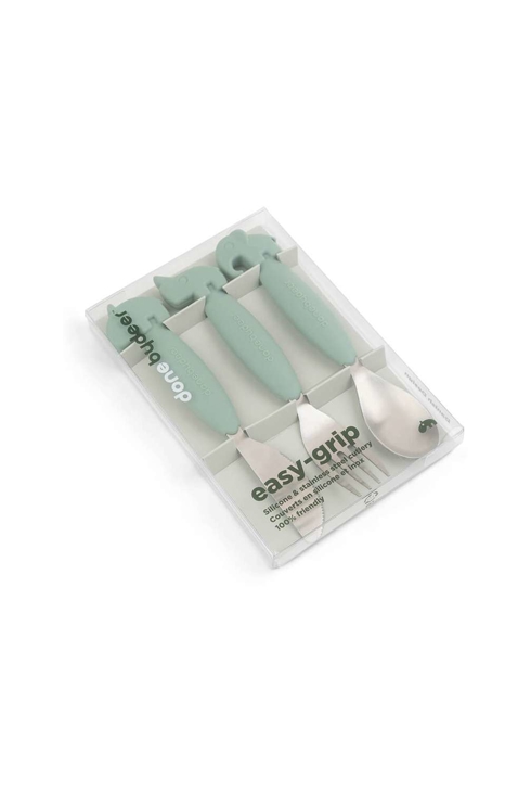 Lot de 3 couverts silicone vert Done by Deer