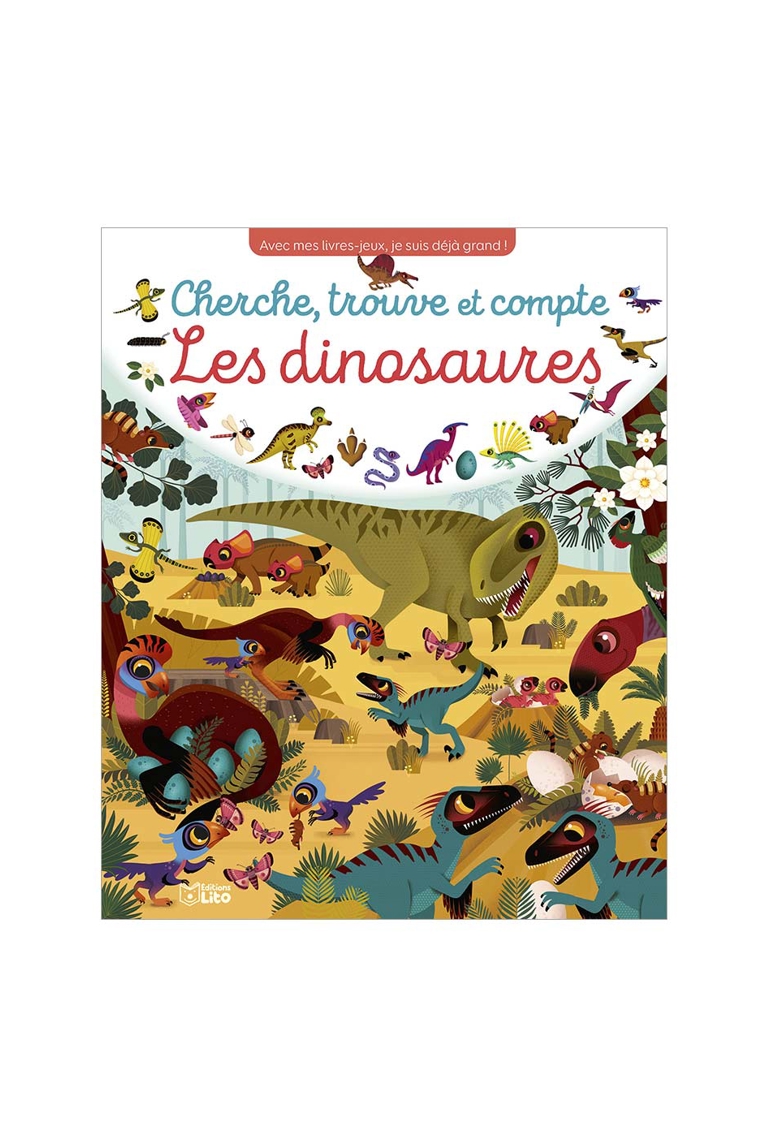 Livre Cherche, trouve et compte, Les dinosaures 1